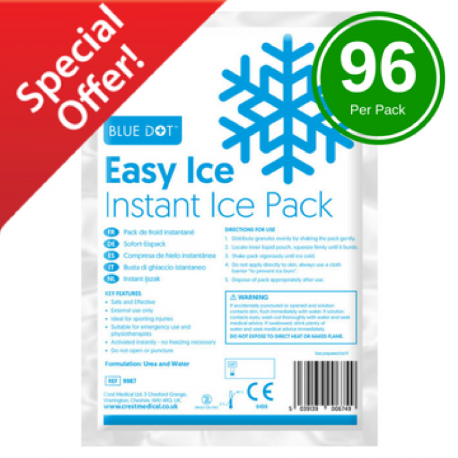 Blue Dot Easy Ice Multilingual Instant Ice Pack (96) OFFER / CeTek